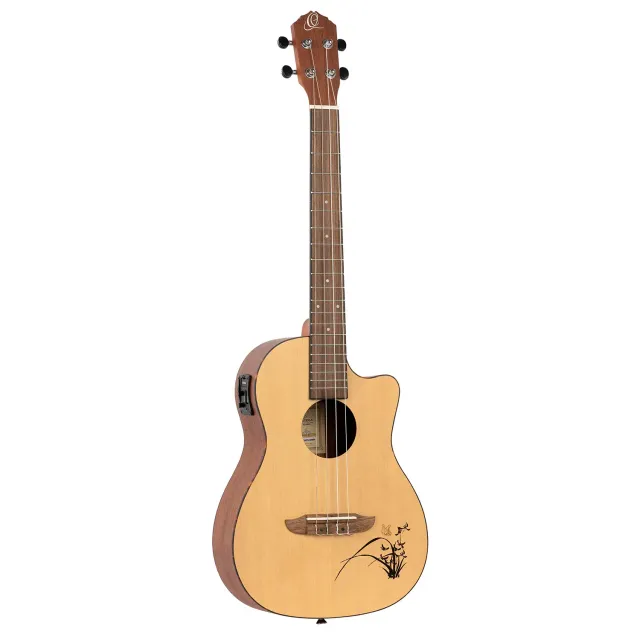 Ortega Bonfire RU5CE ukulélé électro-acoustique pan coupé