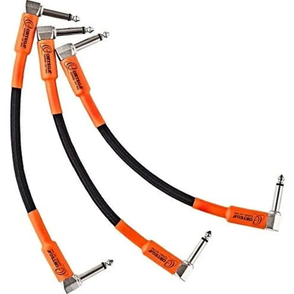 Ortega OECPA3-06 cables patch guitare jack coude lot 3