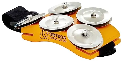 Ortega Percussion OSSFT tambourin de pied inox orange
