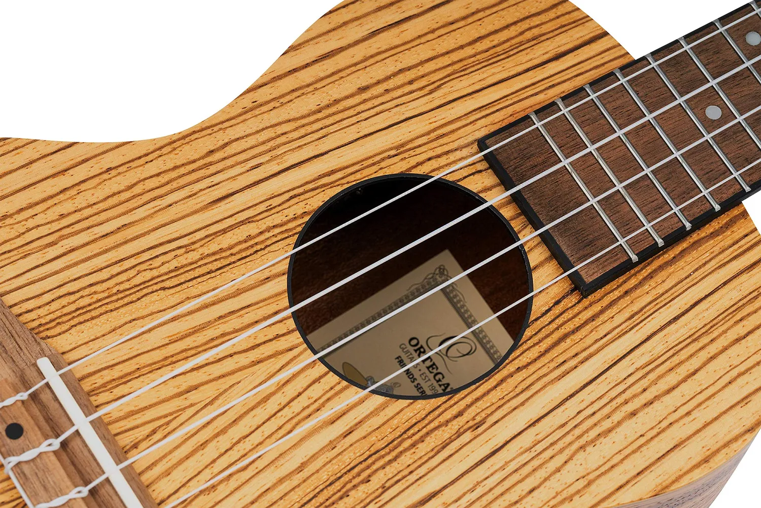Ortega Timber RFU11ZE ukulélé électro zébrano + housse
