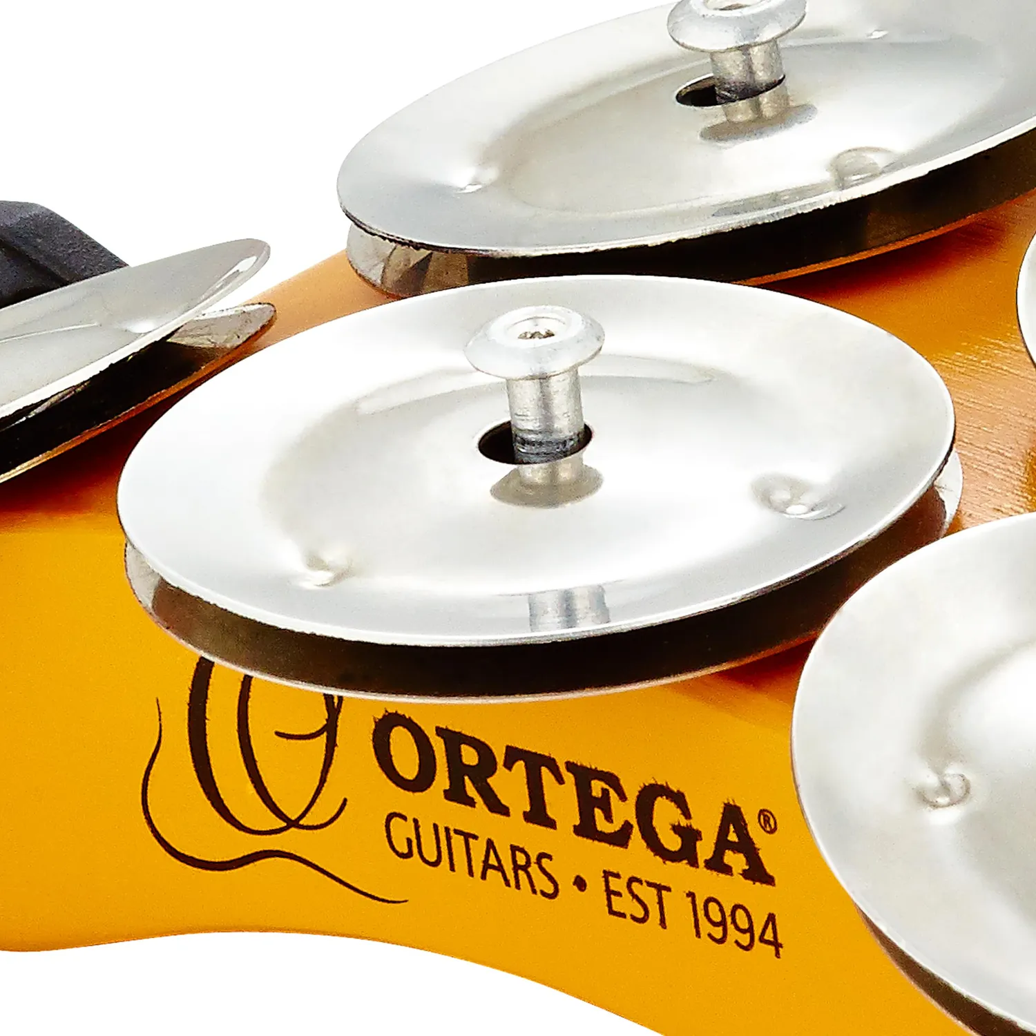Ortega Percussion OSSFT tambourin de pied inox orange