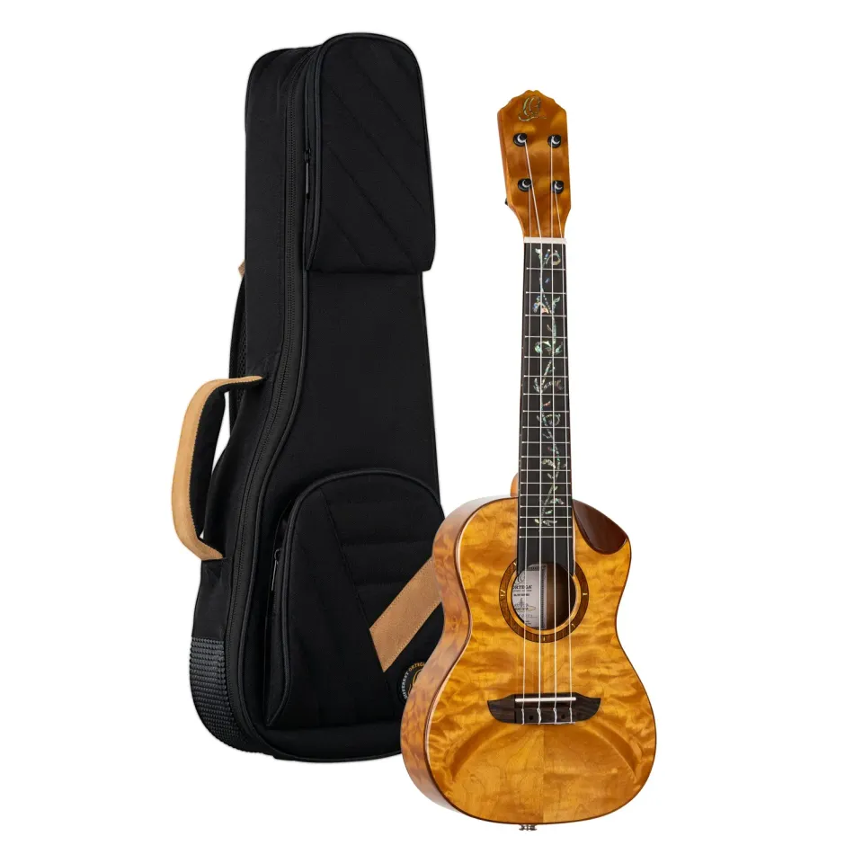 Ortega Elite RUET-QMA ukulélé concert électro-acoustique érable pommelé