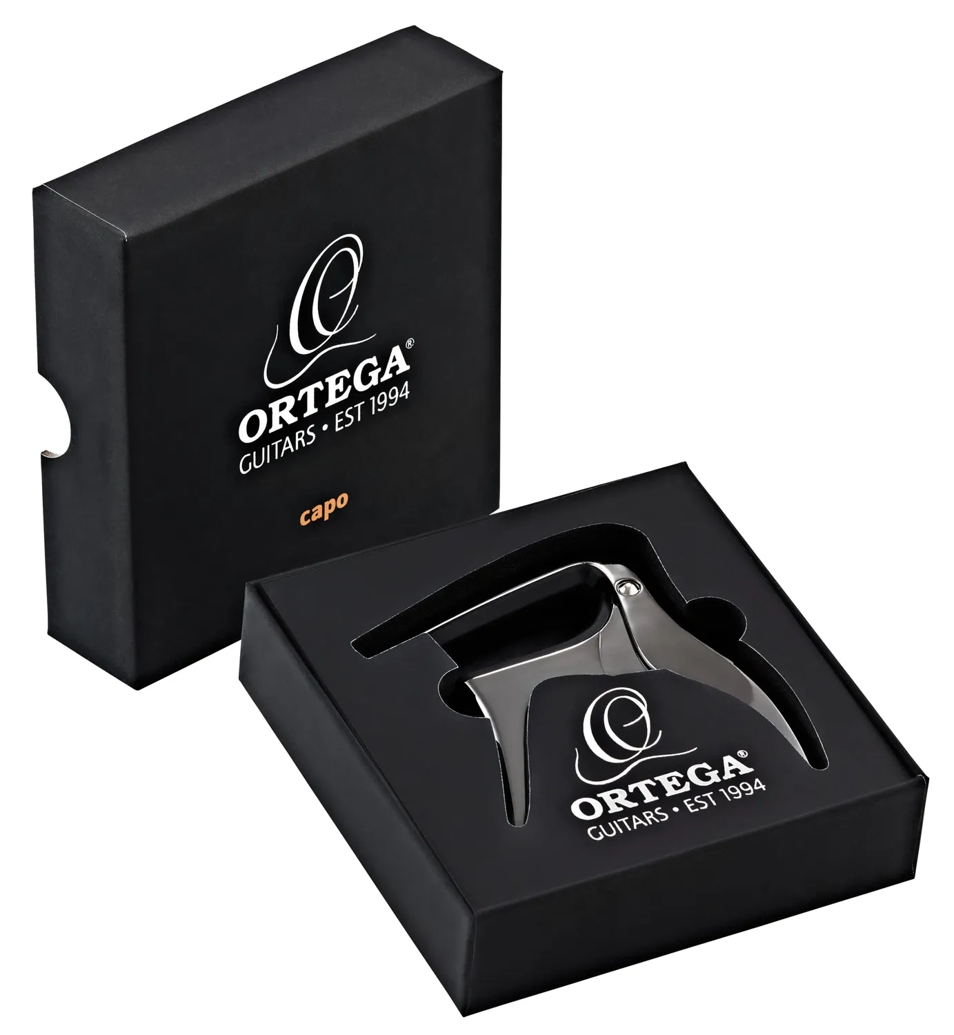 Ortega OCAPO-BCR capodastre plat noir chromé