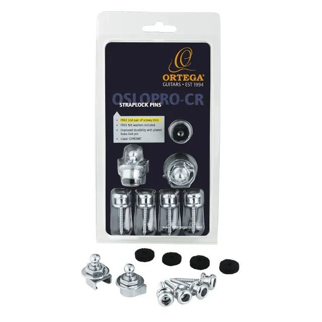 Ortega Oslopro locks sangle guitare chrome